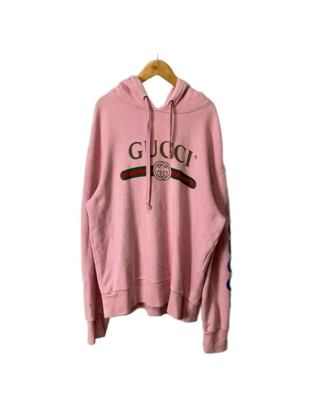 Gucci Dragon Hoodie Vintage Logo Pink S